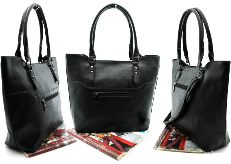 Torebka damska 3395 shopper czarna