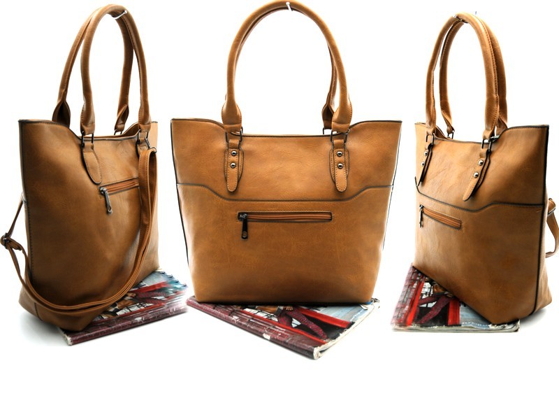 Torebka damska 3395 shopper musztarda