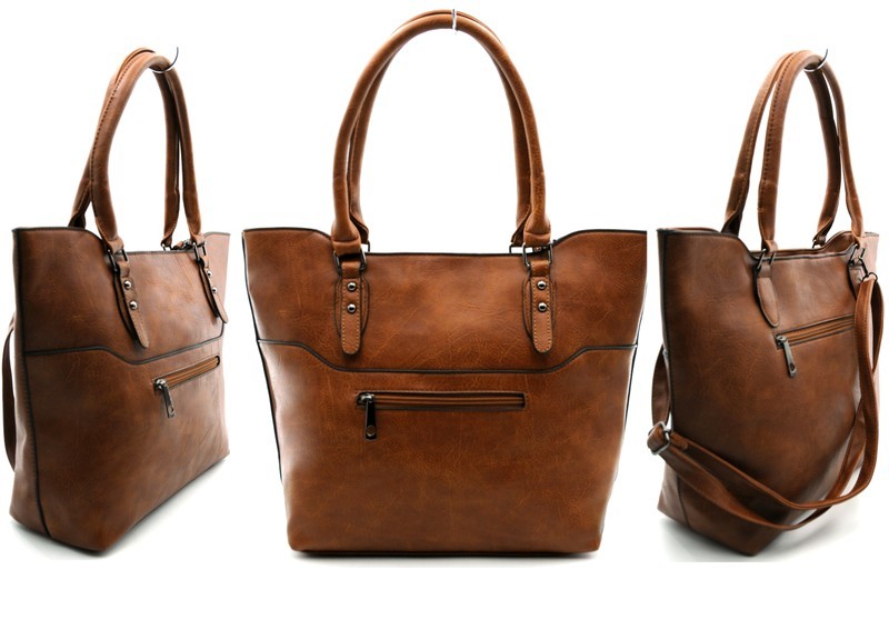 Torebka damska 3395 shopper ruda